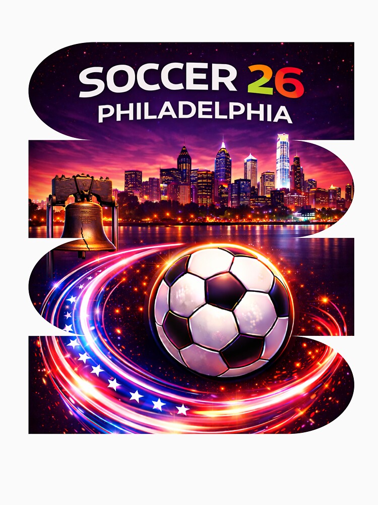 Philadelphia Soccer 2026 Shirt, Soccer 26 Philadelphia PA Fan Tee, Philadelphia Liberty Bell Soccer Graphic by MK-Charlie