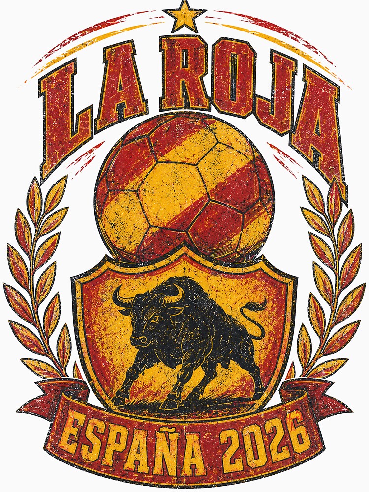 La Roja España 2026 World Cup Soccer T-Shirt by KickoffStudio