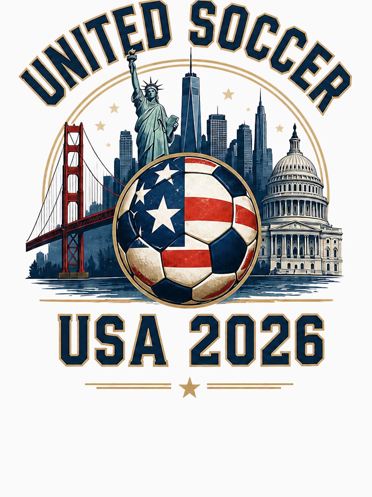 United States Soccer Fan 2026 City Skyline by YIDOX
