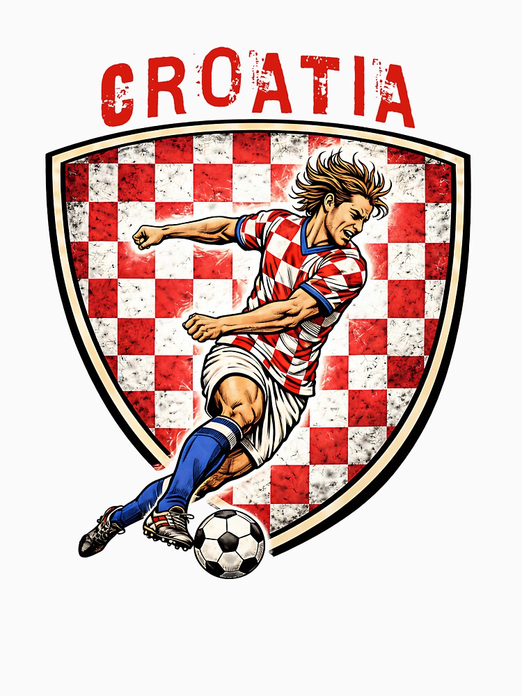 Croatia - 2026 Futbol Retro Style by Tee Nook