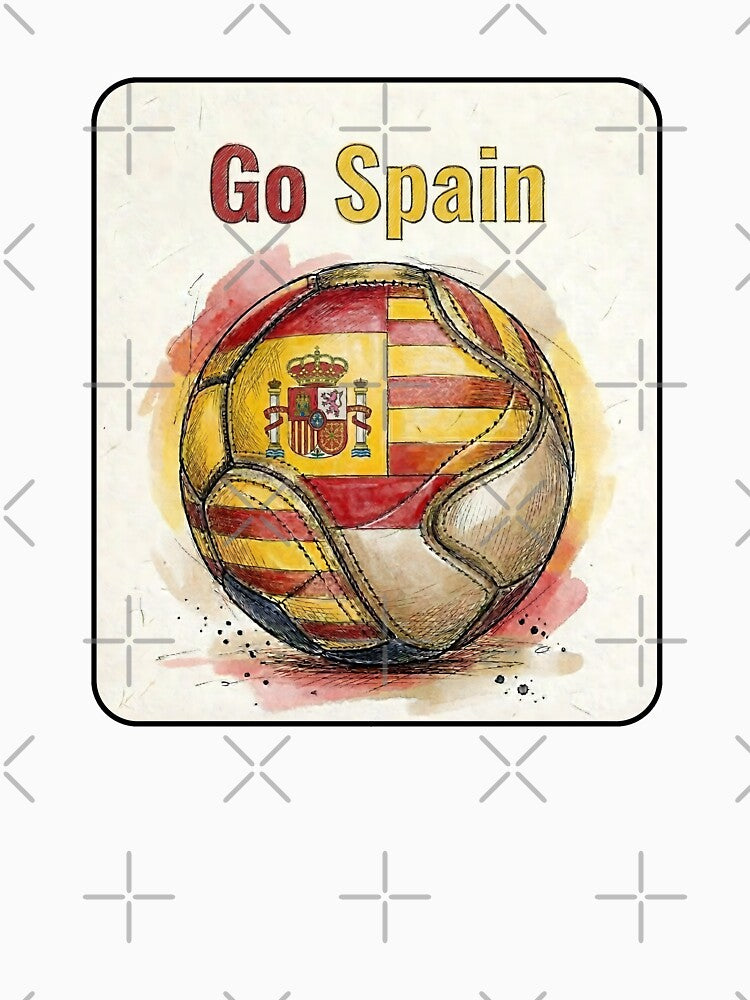 Go Spain Soccer Ball Flag | Canadian Football Fan Graphic Tee by PryntedLabs