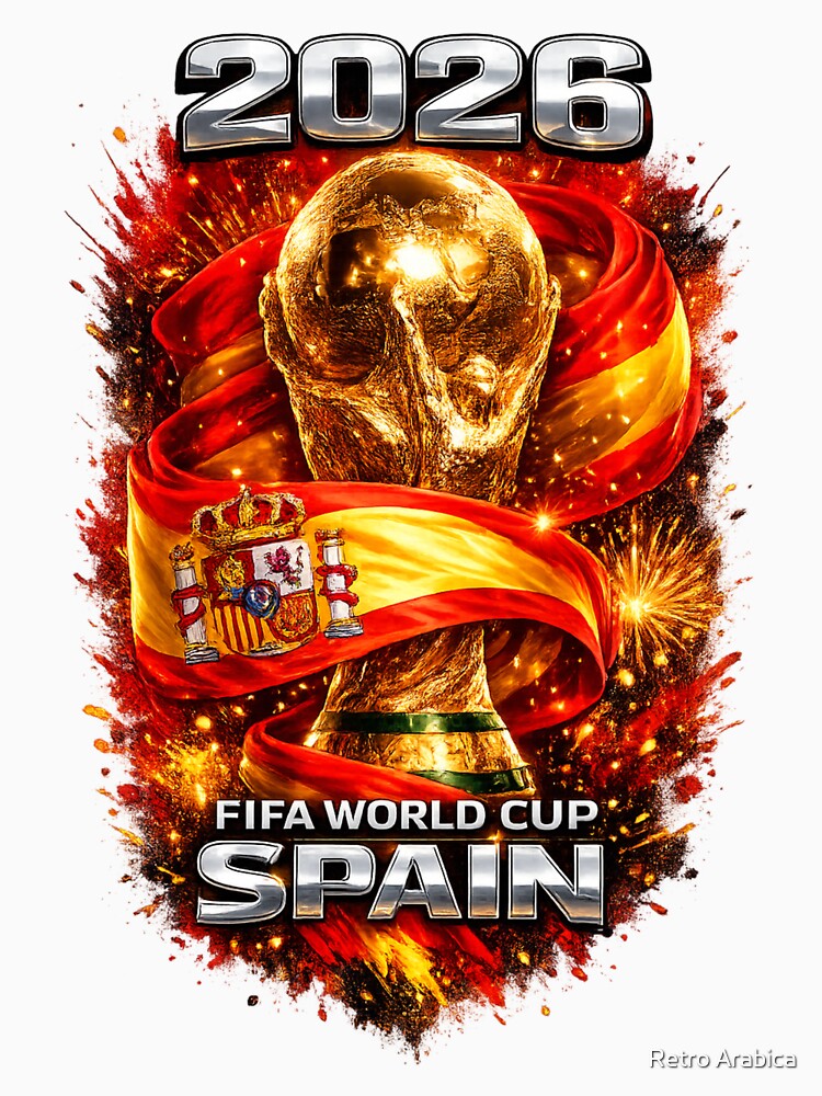 Spain 2026 Football World Cup Design by Retro Arabica