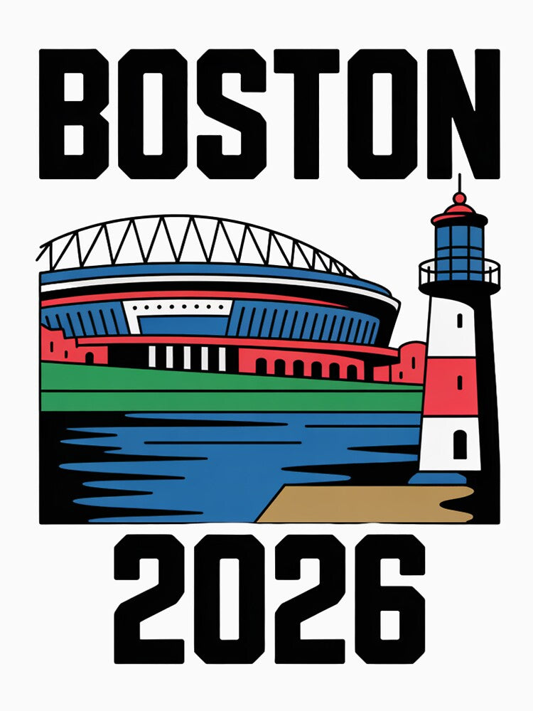 Boston 2026 New England Soccer Souvenir T-Shirt V4 by DarylWelsh2024