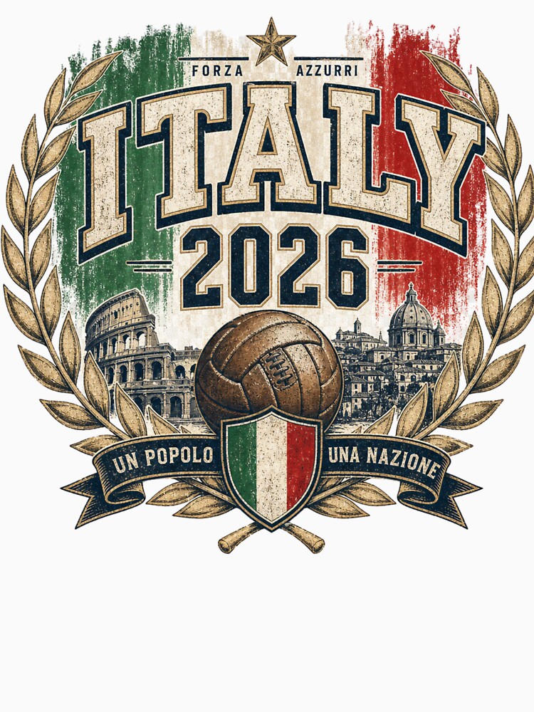 Italy 2026 Football World Cup Glory | Azzurri Fan Supporter Shirt by rushaib