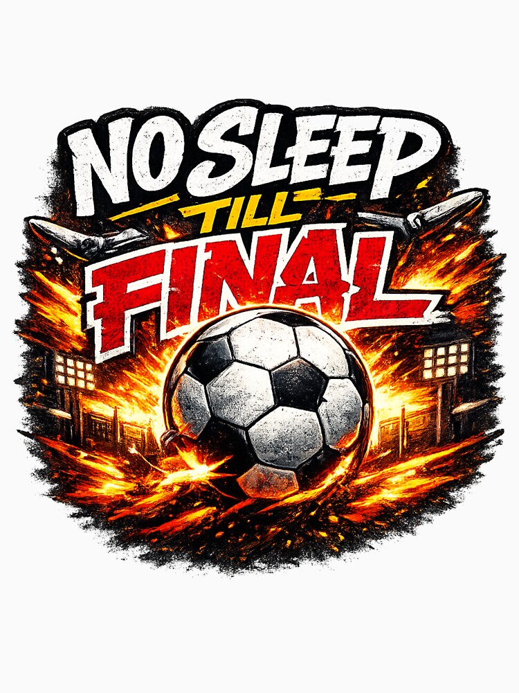 No Sleep Till Final Soccer Championship Fan Design by Winetastic-Art