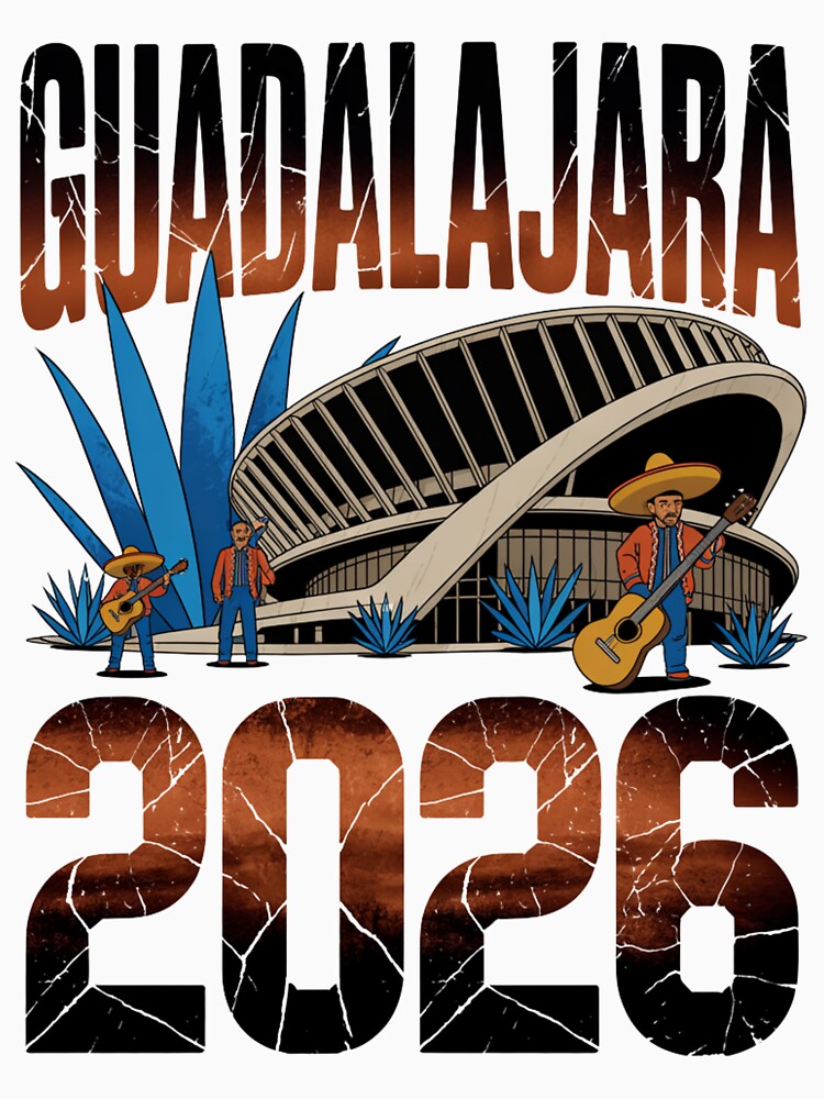Guadalajara 2026  Mexico Football Soccer Souvenir T-Shirt V11 by DarylWelsh2024