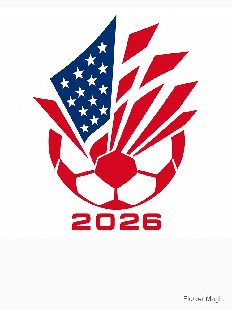 American Soccer 2026 Flag Burst Emblem by Flower Magic