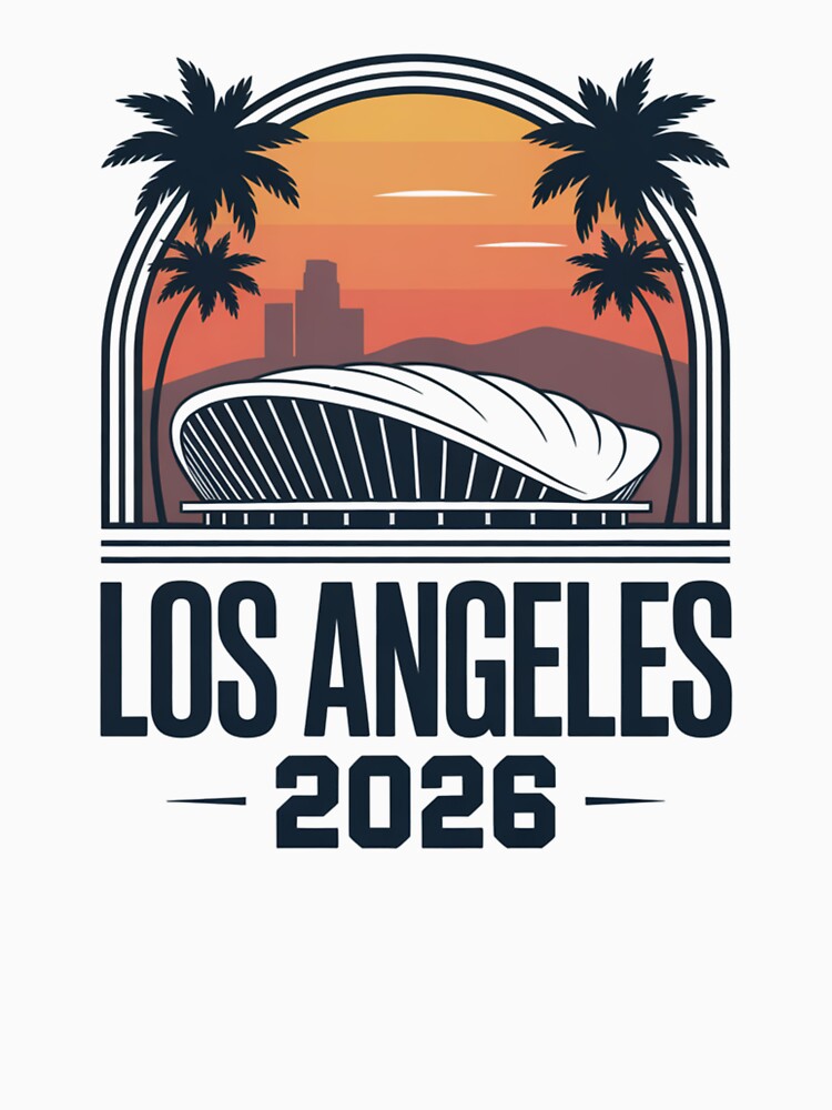 Los Angeles 2026 Palm Tree Sunset T-Shirt V15 by DarylWelsh2024