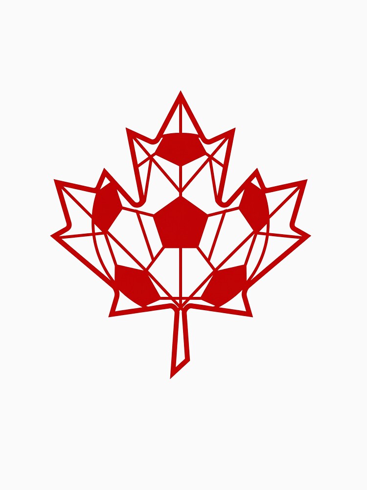 Canada Soccer Maple Leaf Geometric Football Fan Gift by PictoVibe