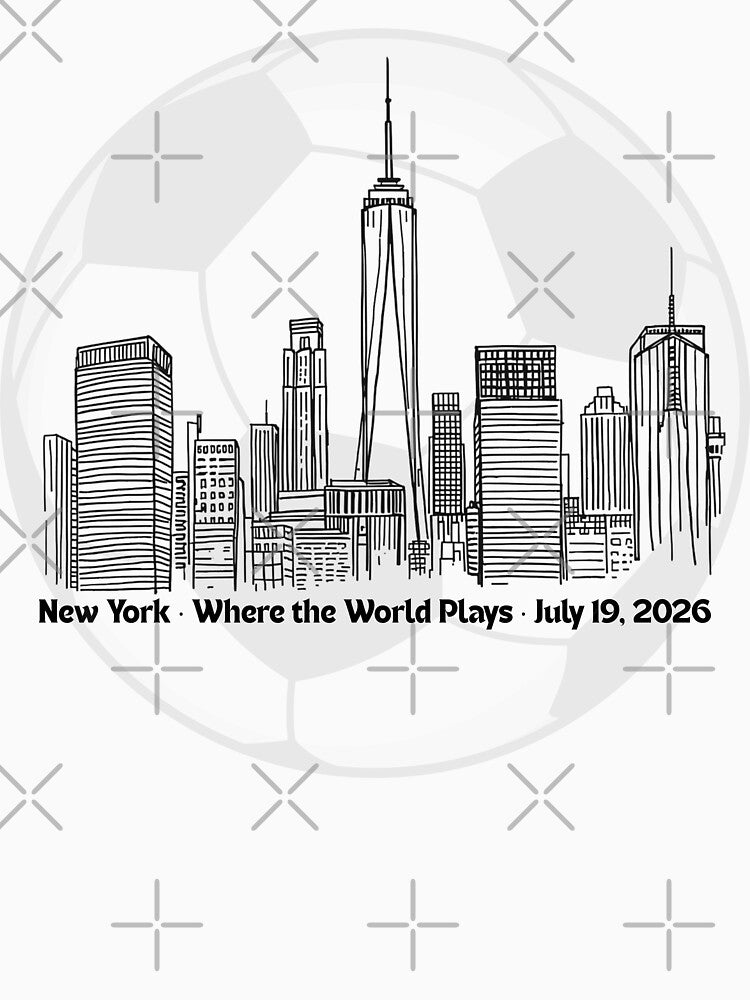New York City Soccer Ball Skyline — World Cup 2026 NYC by Sixième Studio