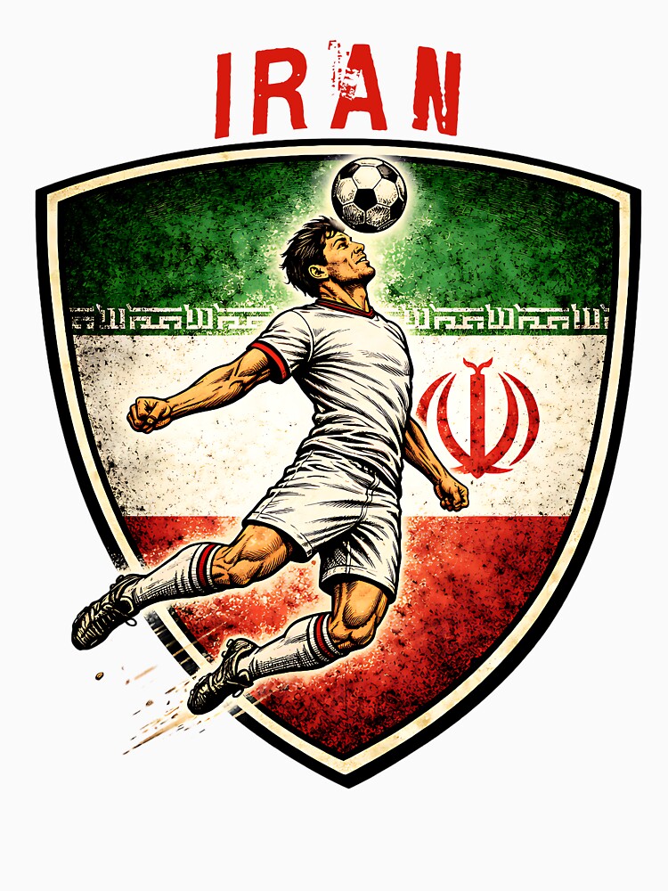 Iran - 2026 Futbol Retro Style by Tee Nook