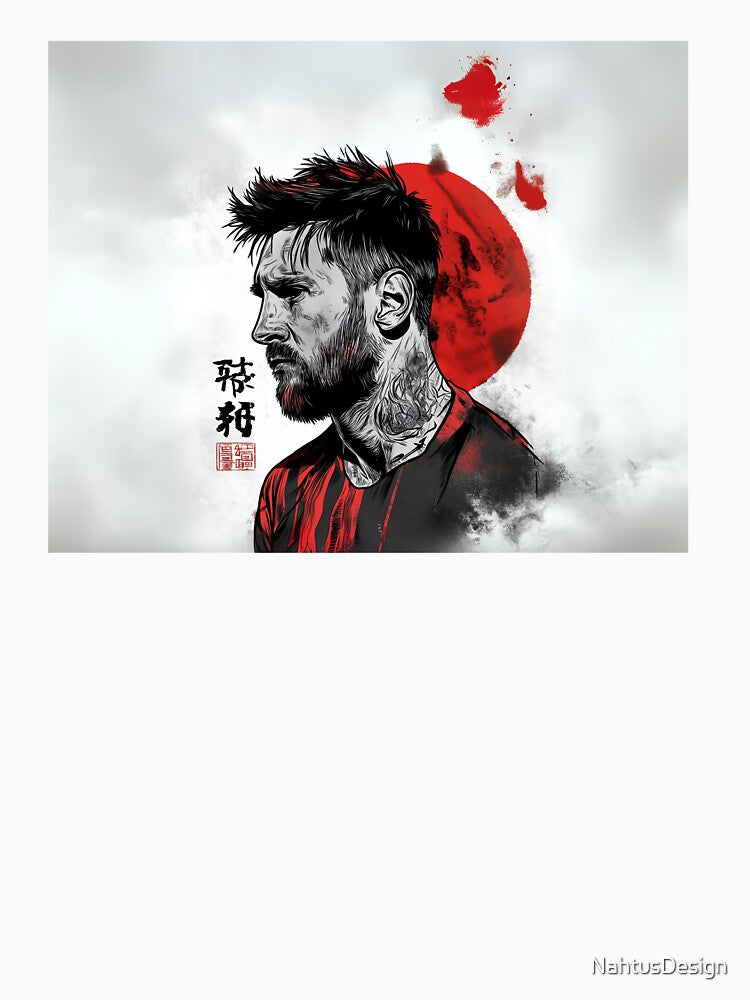 Messi Red Moon by NahtusDesign