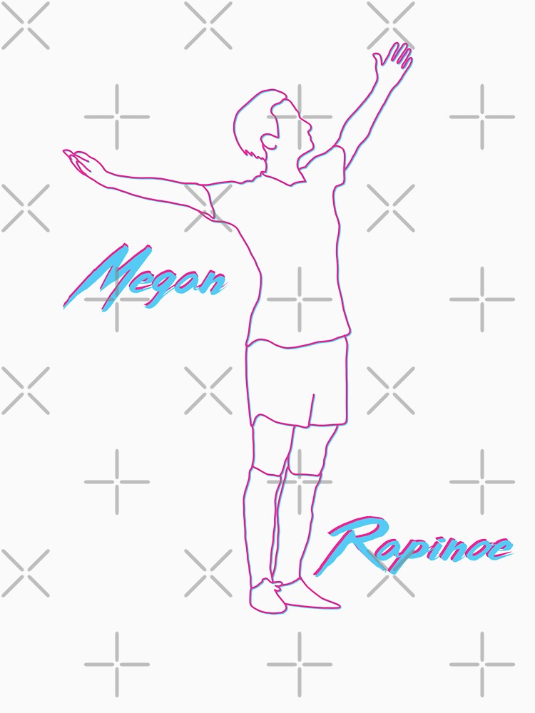 Megan Rapinoe Miami Vice Wave 80s 90s Style USWNT by Hevding