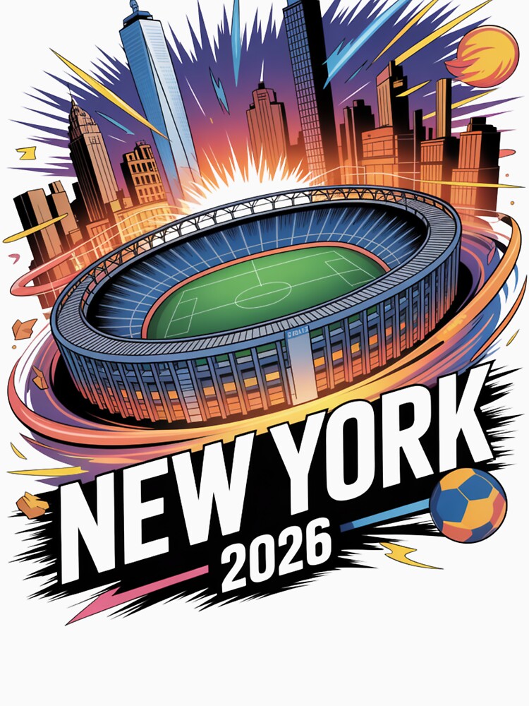 New York 2026 MetLife Stadium Skyline T-Shirt V13 by DarylWelsh2024