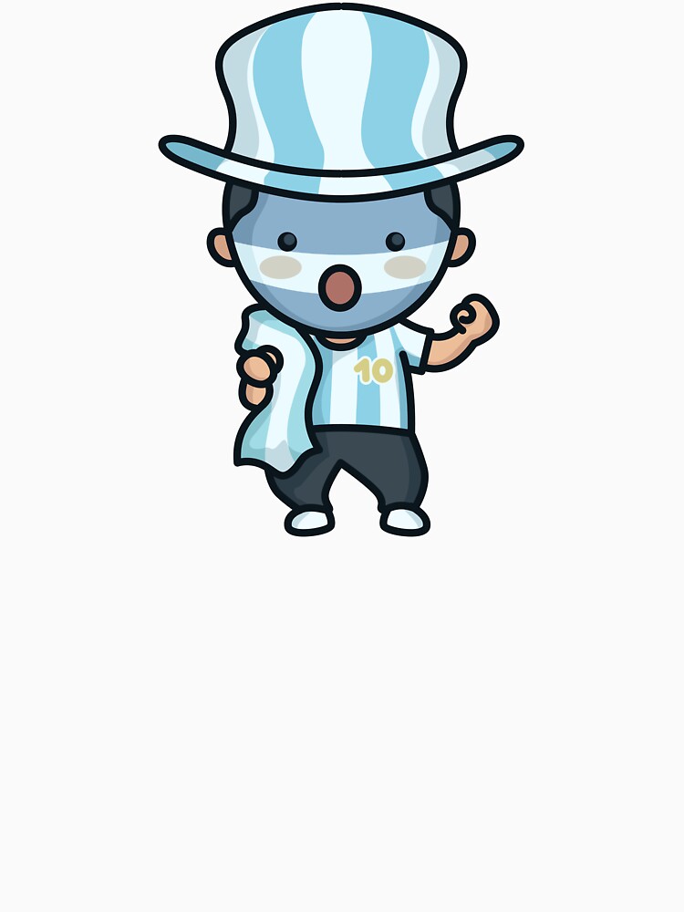 Kawaii Cute Argentina Football Fan Cartoon by TwoTenDesign