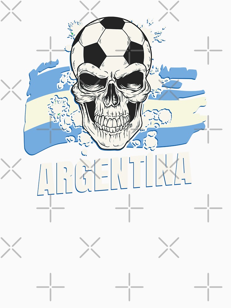 Argentina Flag Skull Soccer Player Argentine by anziehend