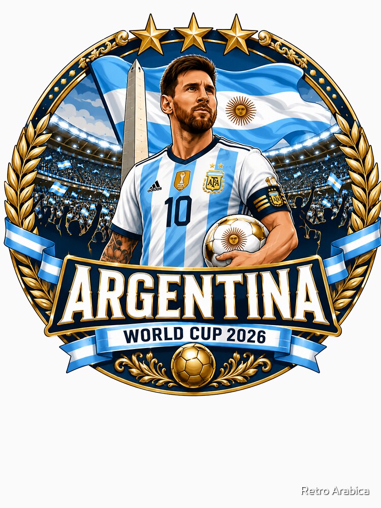 Argentine Captain Football Fan Crest by Retro Arabica