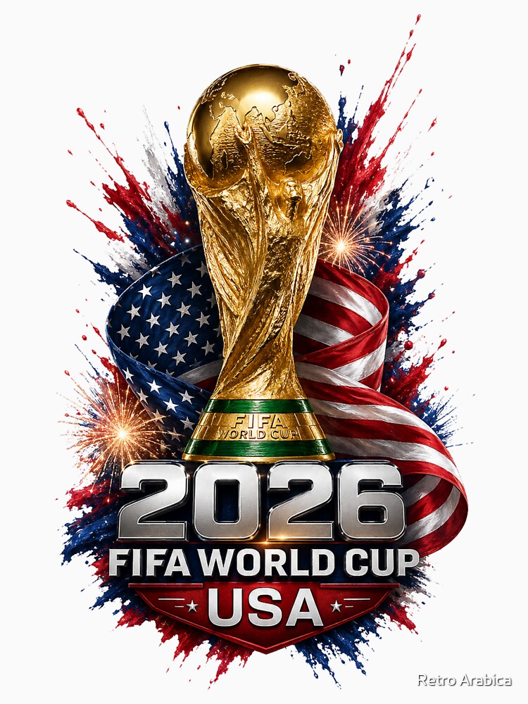 USA World Cup 2026 Football by Retro Arabica