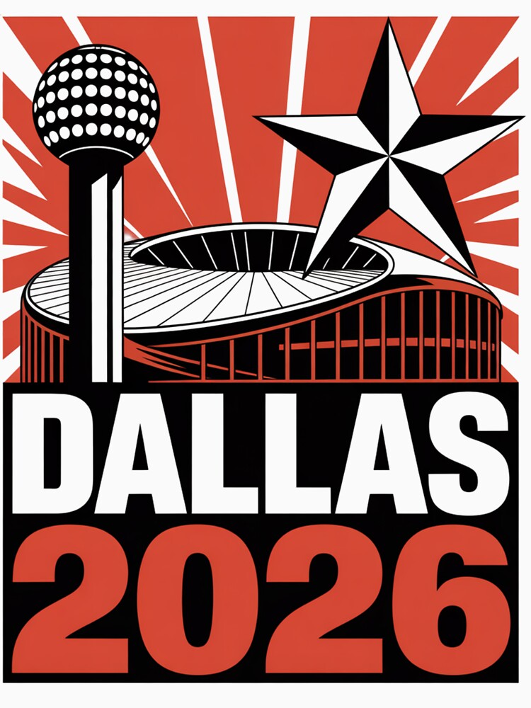 Dallas 2026 Texas Soccer Souvenir T-Shirt V1 by DarylWelsh2024