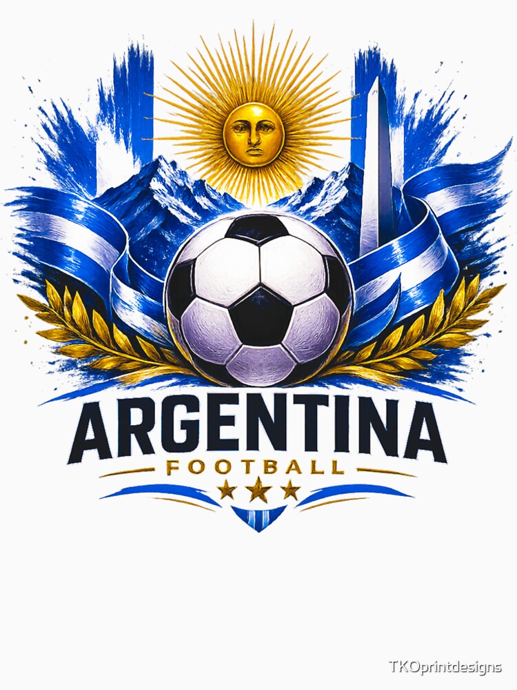 Argentina Football Ultra Modern Minimal Football Design by TKOprintdesigns