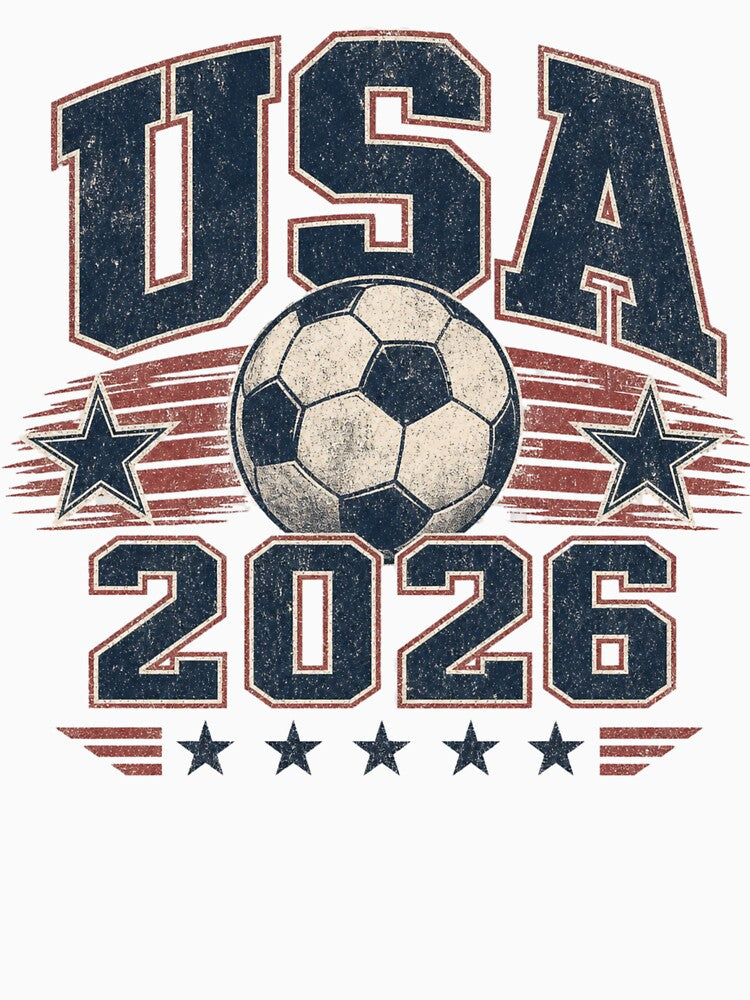 USA Soccer 2026 Vintage Retro Graphic by ChaosThreadsCo