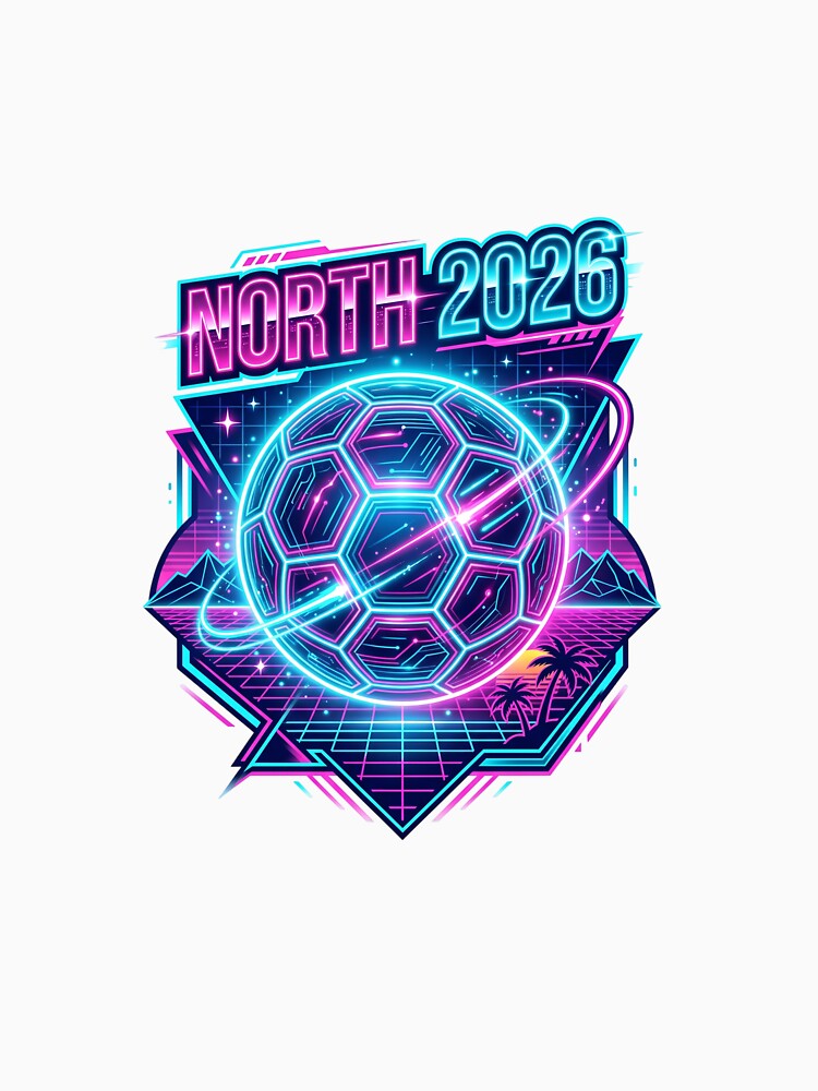 We The North 2026 Soccer Cyber Neon Football Fan by PictoVibe