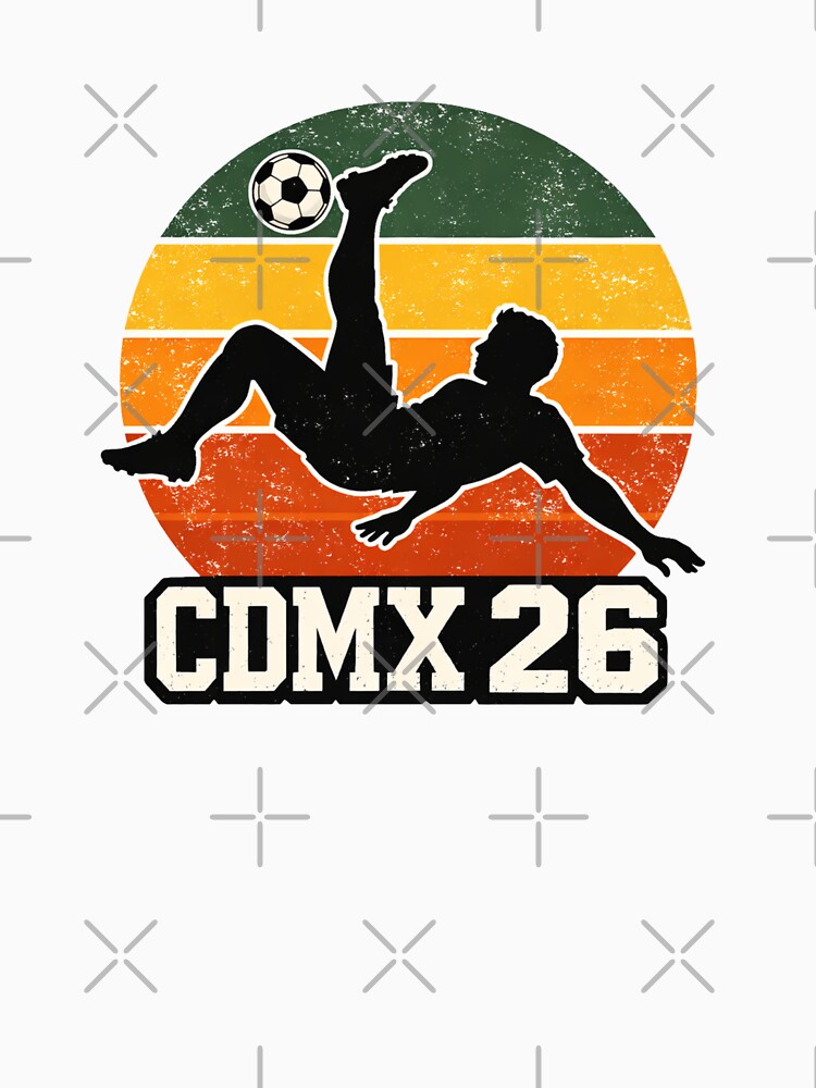 CDMX '26 Retro Soccer Silhouette - Vintage Mexico City Football Fan Art by Final Whistle Art