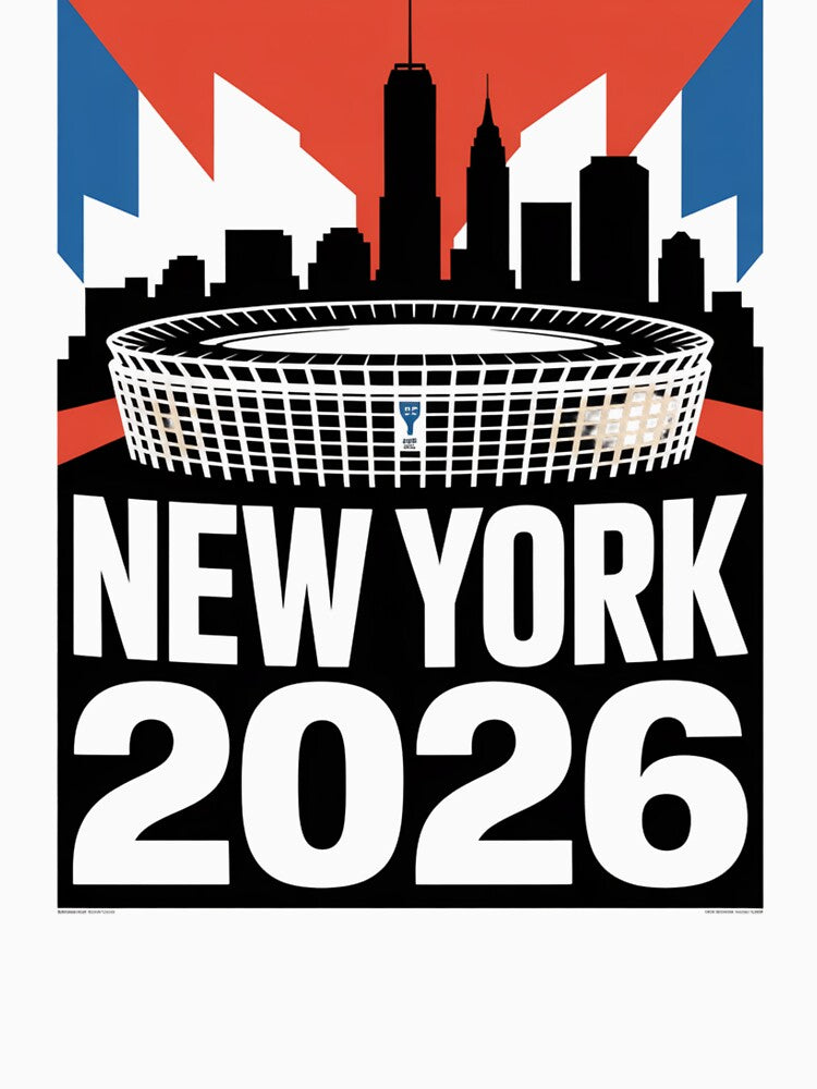 New York 2026 MetLife Stadium Skyline T-Shirt V1 by DarylWelsh2024