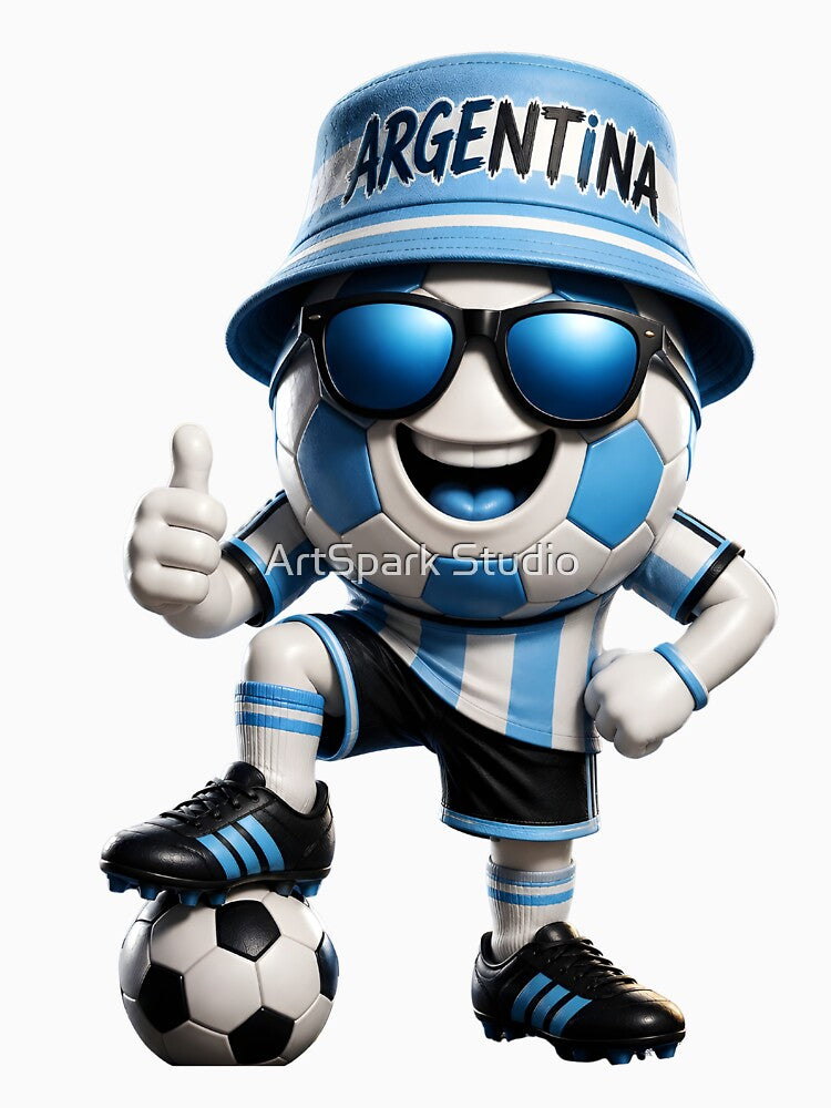 Argentina Soccer Mascot Funny Football Cartoon Graphic by ArtSpark Studio
