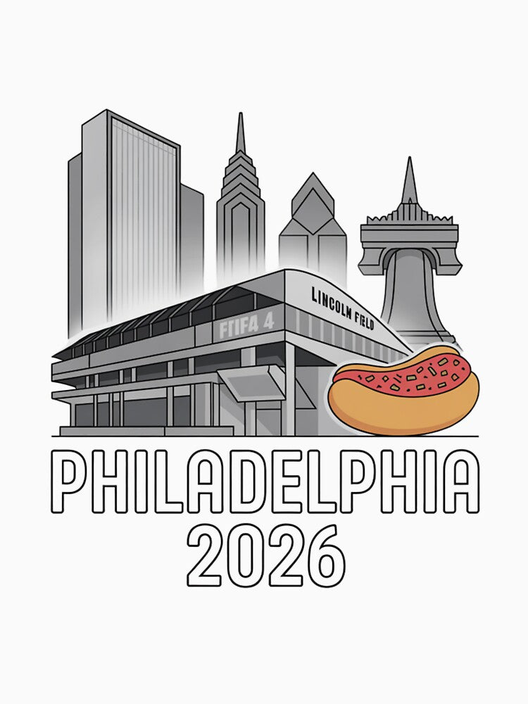 Philadelphia 2026 Liberty Bell Stadium Cheesesteak T-Shirt V2 by DarylWelsh2024