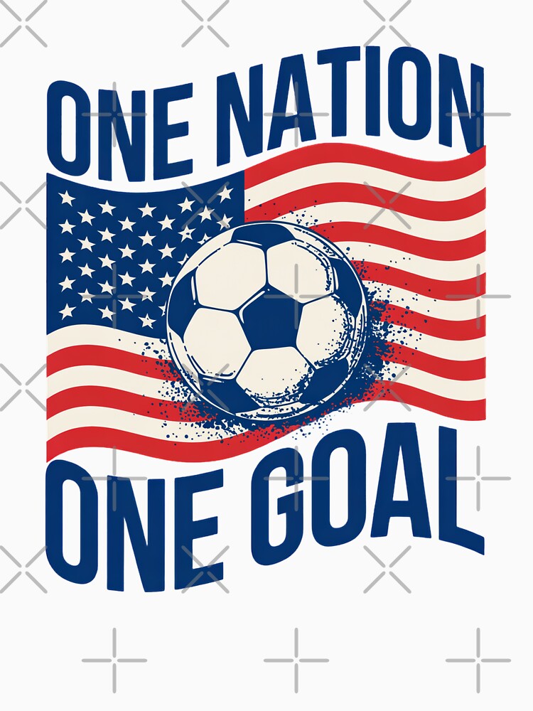 One Nation One Goal Soccer Patriotic USA Fan Design by RDRdesign