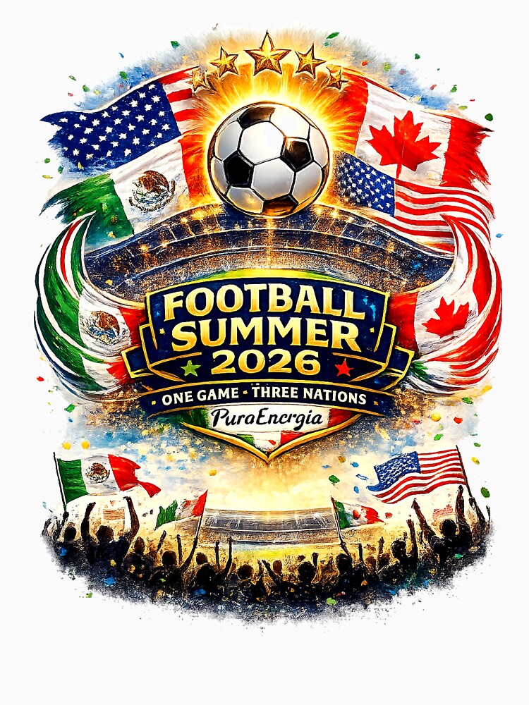 United 2026 Football Nations T-Shirt by Puraenergia Stickers