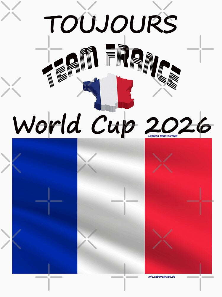 France Fan T‑Shirt world Soccer Cup 2026 football outfit by cabevo