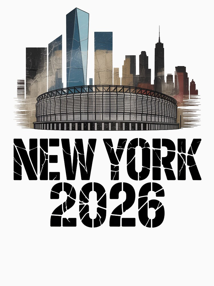 New York 2026 MetLife Stadium Skyline T-Shirt V11 by DarylWelsh2024