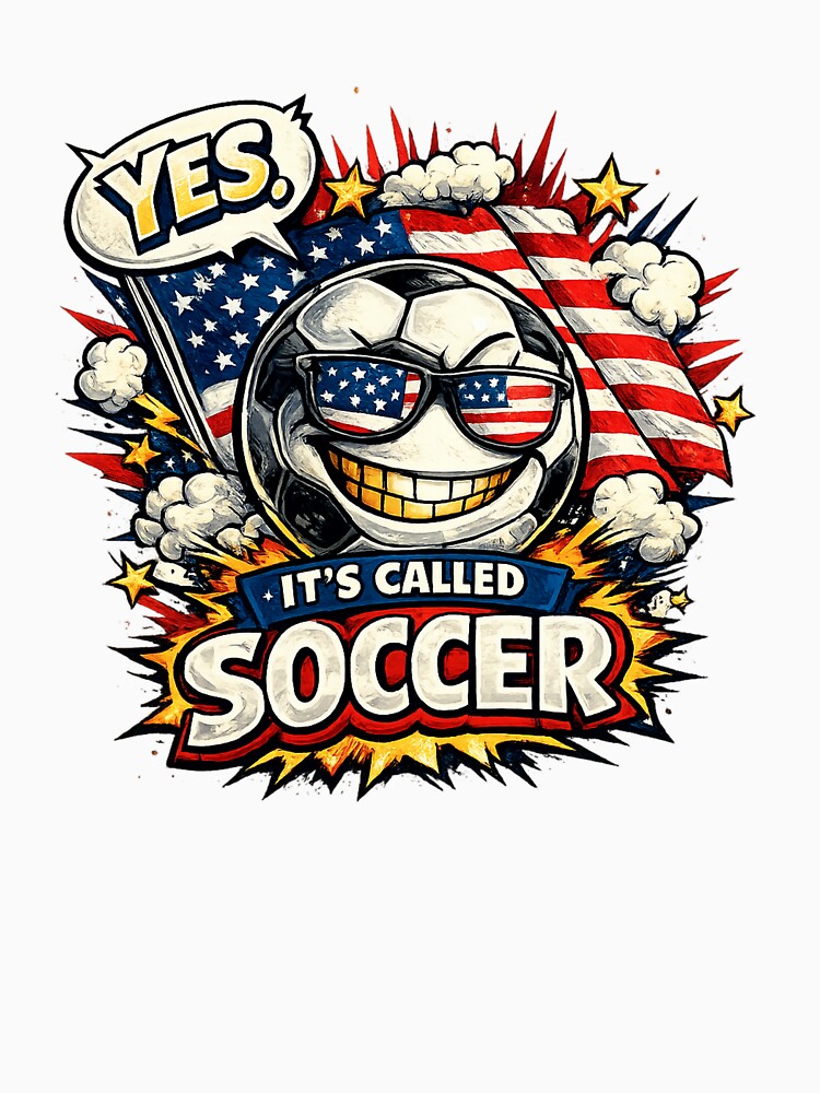 Yes, It’s Called Soccer | Funny USA Soccer Fan Comic Design by JerryBahama