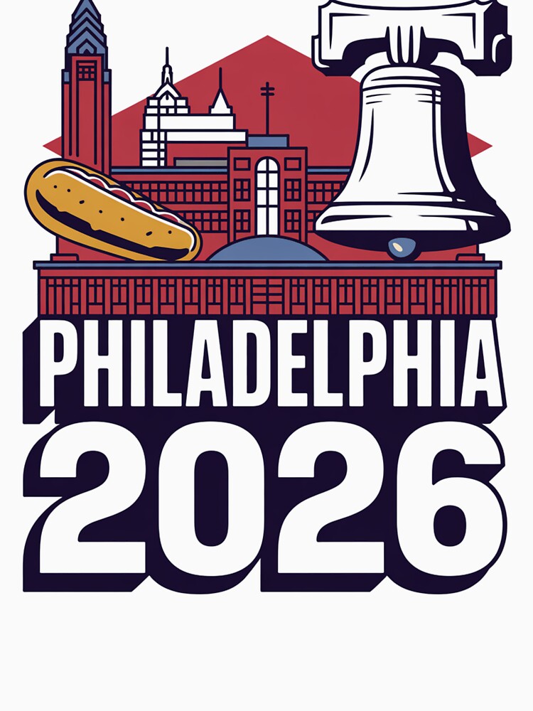 Philadelphia 2026 Liberty Bell Stadium Cheesesteak T-Shirt V12 by DarylWelsh2024