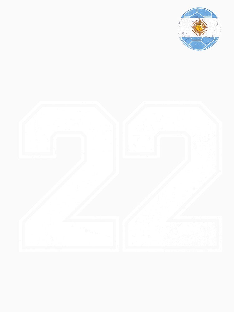 Number  Argentina Flag Football Fan by RoyesButler