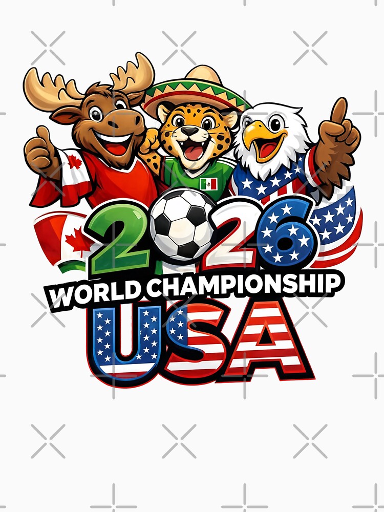 World Football Championship 2026 USA Canada Mexico Mascot by Thread&Fable