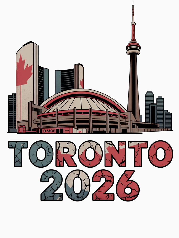 Toronto 2026 CN Tower Stadium Skyline T-Shirt V21 by DarylWelsh2024