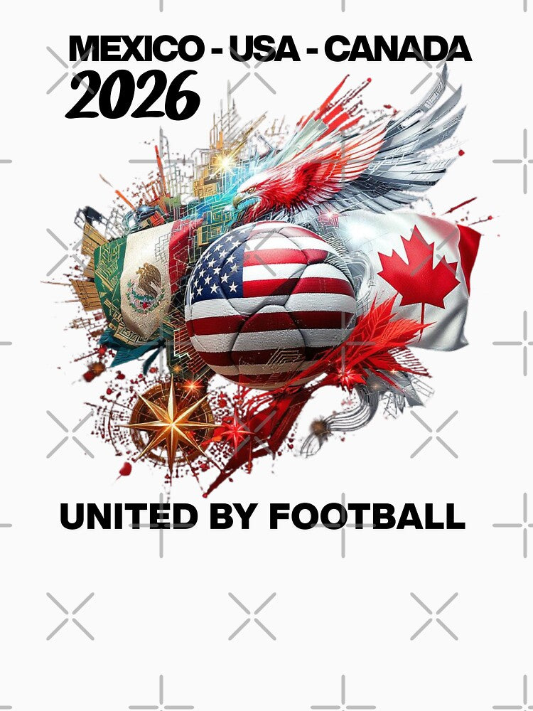 International Football Unity Design – Mexico USA Canada Premium Soccer Art by La-Designita