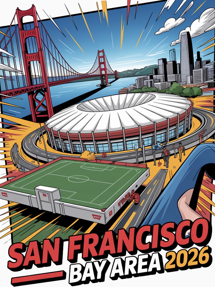 San Francisco Bay Area Golden Gate Stadium T-Shirt V24 by DarylWelsh2024