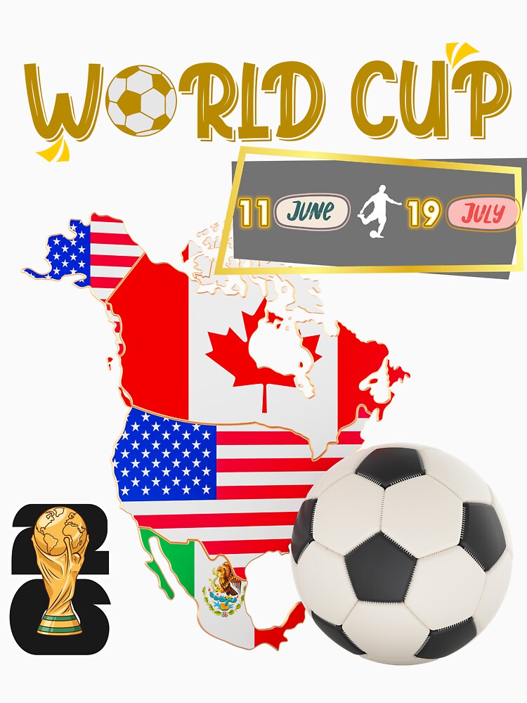 World Cup 2026 North America USA Canada Mexico Soccer Fan by E20STUDIO