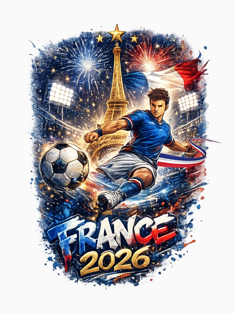 France Football 2026 Street Art Graphic – French Soccer Fan Merch ver 1 by CosmicNook1