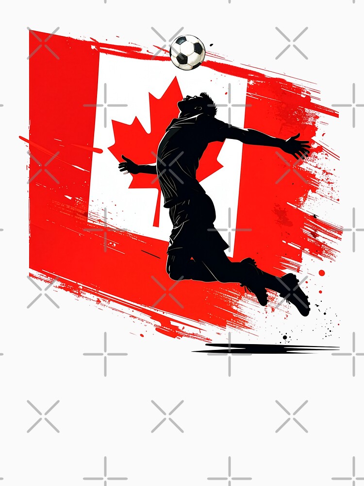 Canada Soccer Player Art — Canadian Football Flag Action Fan Print by icemanphotos