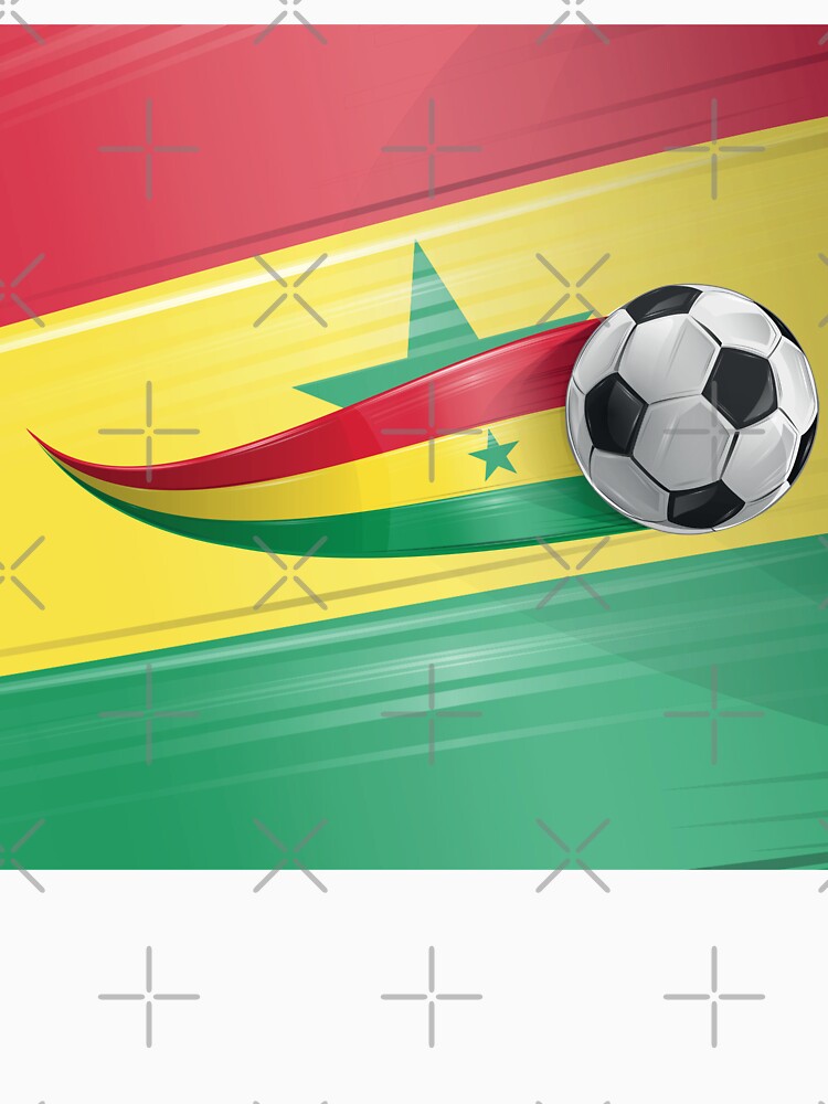 Soccer ball with the colors of the Senegal flag, realistic effect by Doomko