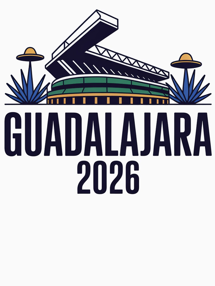 Guadalajara 2026  Mexico Football Soccer Souvenir T-Shirt V18 by DarylWelsh2024