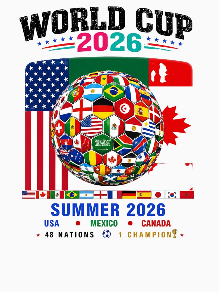 World Cup 2026 Summer 48 Nations 1 Champion USA Mexico Canada soccer ball by PMartistArtStu