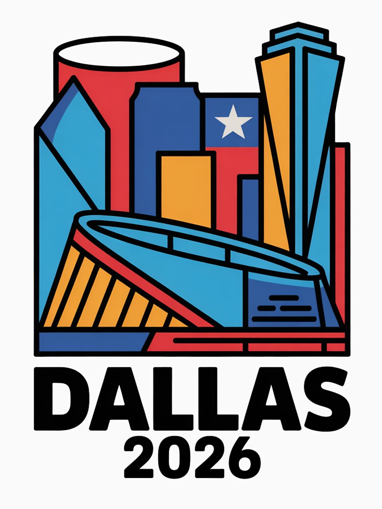 Dallas 2026 Texas Soccer Souvenir T-Shirt V24 by DarylWelsh2024