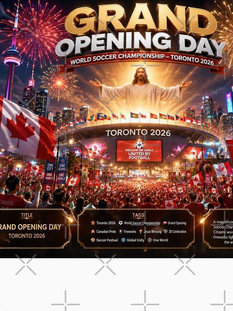 Toronto as Canadian citizens wave giant Canadian flags and fill the streets with joy, music, lights, and soccer passion during the World Soccer Championship festivities. by PaintMeWorld