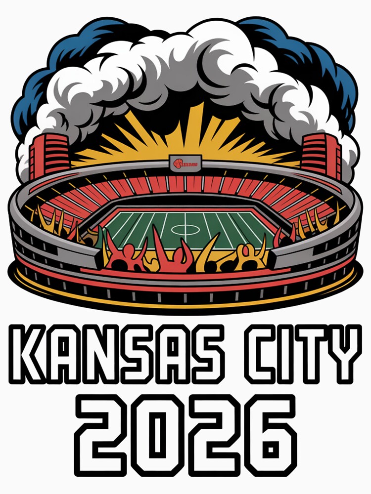 Kansas City 2026 Arrowhead Stadium Football T-Shirt V1 by DarylWelsh2024
